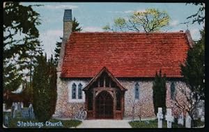 Uttlesford Essex Postcard Stebbings Church Vintage 1931