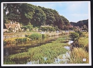 Bibury Postcard Gloucestershire River Coln