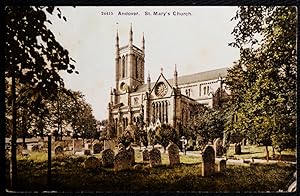Andover Postcard St. Mary's Church Vintage 1916 LOCAL PUBLISHER