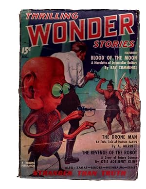 THRILLING WONDER STORIES PULP MAGAZINE AUGUST 1936: Featuring "Blood of the Moon," A Novelette of...