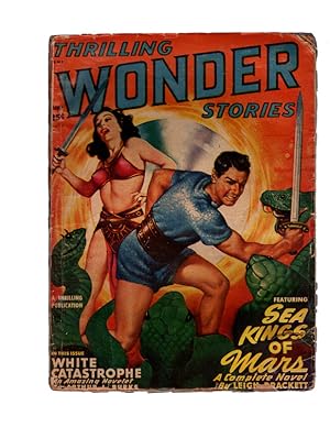 THRILLING WONDER STORIES PULP MAGAZINE JUNE 1944: Featuring "Sea Kings of Wars," A Complete Novel...
