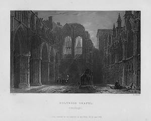 THE RUINS OF HOLYROOD CASTLE,an oil on canvas painting of the Holyrood Abbey completed around 182...