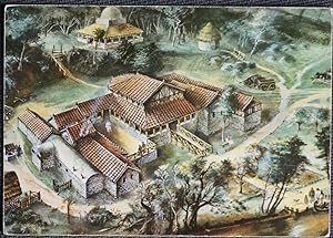 Lullingstone Roman Villa circa 350 A.D. Drawing by Alan Sorell