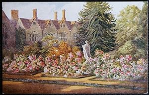 Knole Vintage Postcard The Rose Gardens Watercolour Essenhigh Corke