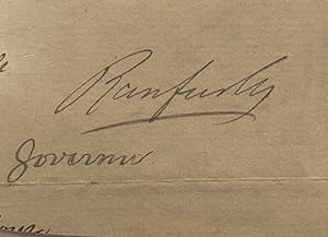 Signature of Lord Ranfurly