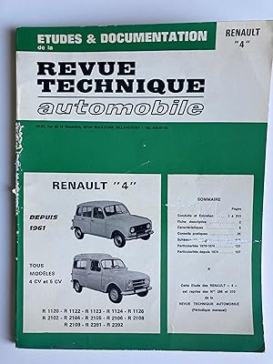 Revue technique automobile. Renault 4.
