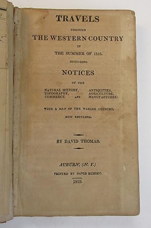 TRAVELS THROUGH THE WESTERN COUNTRY IN THE SUMMER OF 1816. INCLUDING NOTICES OF THE NATURAL HISTO...