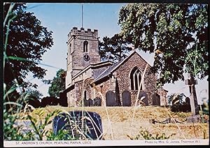 Leicester Peatling Parva Postcard St. Andrew's Church
