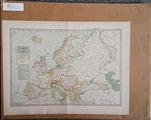 THE CENTURY ATLAS MAP NO. 73: Europe. ANTIQUE COLLECTIBLE MAP APPROX 12-1/4'' X 16'' 1897