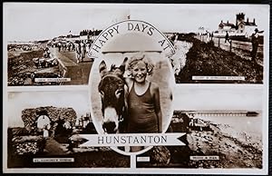Hunstanton Norfolk Postcard St. Edmund's Shrine Wireless Station Donkey 1949