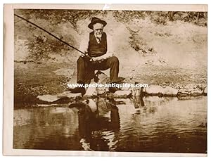 Tom West, civil war veteran fishing