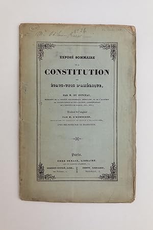 EXPOSE SOMMAIRE DE LA CONSTITUTION DES ETATS-UNIS D'AMERIQUE
