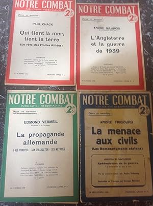 NOTRE COMBAT . Publication périodique de la Guerre 1939 - 1945 ( 9 numéros du 2 au 10 )
