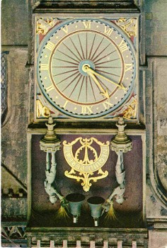 Wells Cathedral Postcard Somerset The Clock