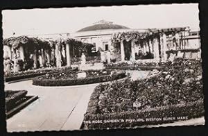 Wetson Super Mare Postcard Rose Garden & Pavilion Real Photo