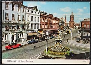 Dumfries Scotland Postcard High Street In 1975