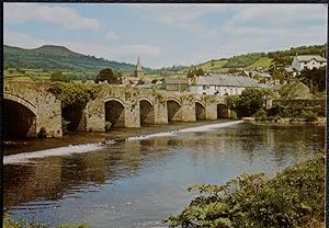 Crickhowell Powys Postcard Wales River Usk