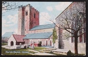 Conway Postcard Wales Parish Church Vintage View 1910