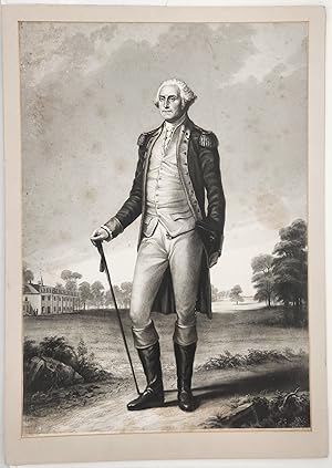 Large Full-Length Engraved Portrait of George Washington