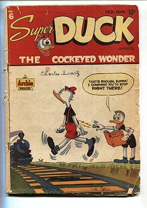 SUPER DUCK #6 1946 WACKY FUNNY ANIMALS - AL FAGALY ART-G+