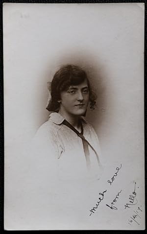 Nell Portrait Vintage 1917 Wilcockson Studios Real Photo Postcard