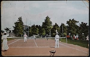 Tennis Match Antique Postcard Vintage 1904