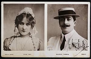Maurice Farkoa And Edna May Vintage 1905 Postcard