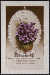 Birthday Greetings Vintage Postcard 25 March 1923 Real Photo