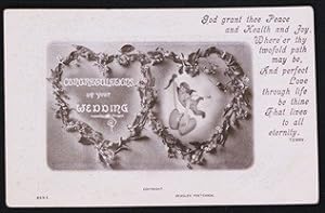 Wedding Greetings Vintage Postcard Stamped O7 May 1910