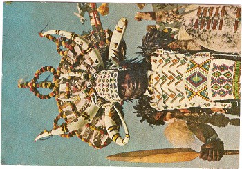 Africa Postcard Ricksha In Full Dress