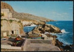 Malta Ghar Lapsi Postcard Vintage 1969