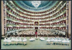 Milano Italy Milan Postcard Scala Theatre