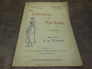 The Cultivation of the Voice, Vol. V, No. 3, September 1899 (Metropolitan Handy Series)