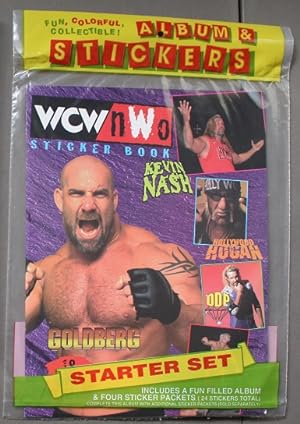 WCW / NWO STICKER BOOK - STARTER SET (includes a Fun Filled Album & Four Sticker Packets (total o...
