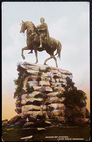Windsor Postcard George III Statue Lions Walk LOCAL PUBLISHER