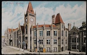 Reading Postcard Berkshire Town Halls Publisher Boots Chemists