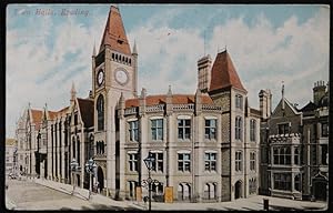 Reading Postcard Berkshire Town Halls Publisher Boots Chemists