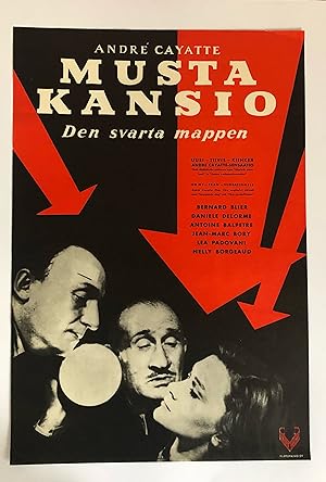 BLACK DOSSIER (Le Dossier Noir) - First Screening, Cinema-Lobby Poster, 1955