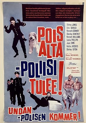 Carry On Constable - Original Finnish Vintage Movie Poster, Cinema-Used, 1961