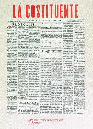 La Costituente: problemi, idee, discussioni : 1945-1946