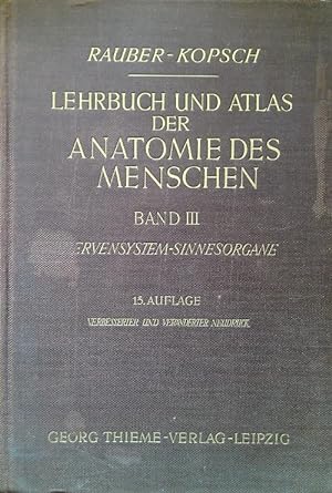 Lehrbuch und Atlas der Anatomie des Menschen - Band III