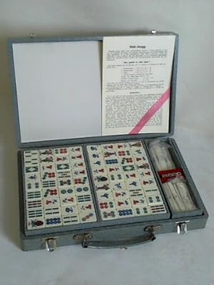 Komplettes Spiel mit 144 farbigen Spielsteinen (Ziegel), 4 Würfeln, 112 Stäbchen im Holzkoffer (2...