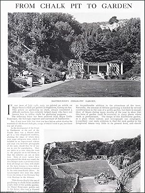 From Chalk Pit to Garden : Eastbourne. Several pictures and accompanying text, removed from an or...