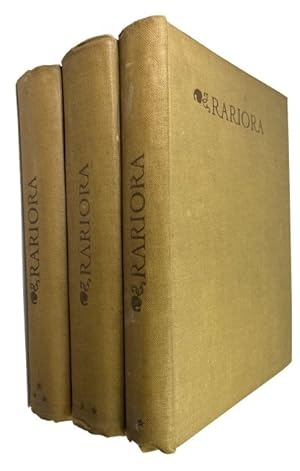 Rariora: Being Notes of Some of the Printed Books, Manuscripts, Historical Documents, Medals, Eng...