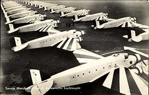 Ansichtskarte / Postkarte Italienische Militärflugzeuge, Savoia Marchetti