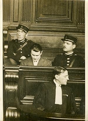 "Georges GAUCHET et son avocat Maitre CAMPINCHI 1931" Photo de presse originale G. DEVRED / Agenc...