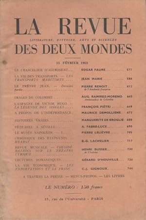 Revue des deux mondes f?vrier1952 - Collectif