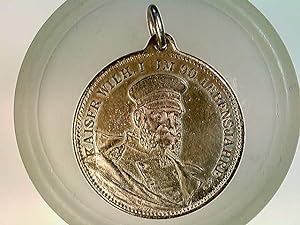 Medaille, 22.3.1897, Kaiser Wilhelm I. zum 100. Geburtstag, Brustportrait in Uniform, Denkmal