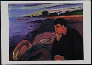 Edvard Munch (1863-1944) Postcard Melancholy Oil On Canvas