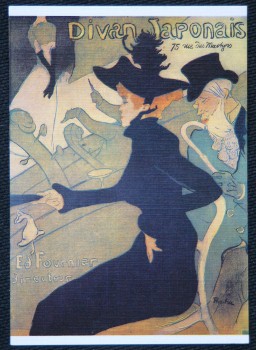 Toulouse Lautrec Artist Postcard Le Divan Japonaise (1893)
